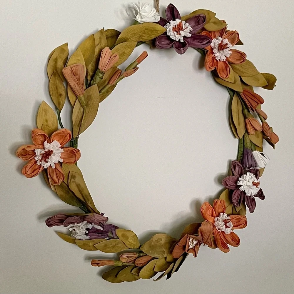 Floral Raffia Wreath
